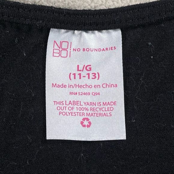 4/$32 No Boundaries📌 size large black ruffle sleeve button up lace & front knot - Picture 11 of 11